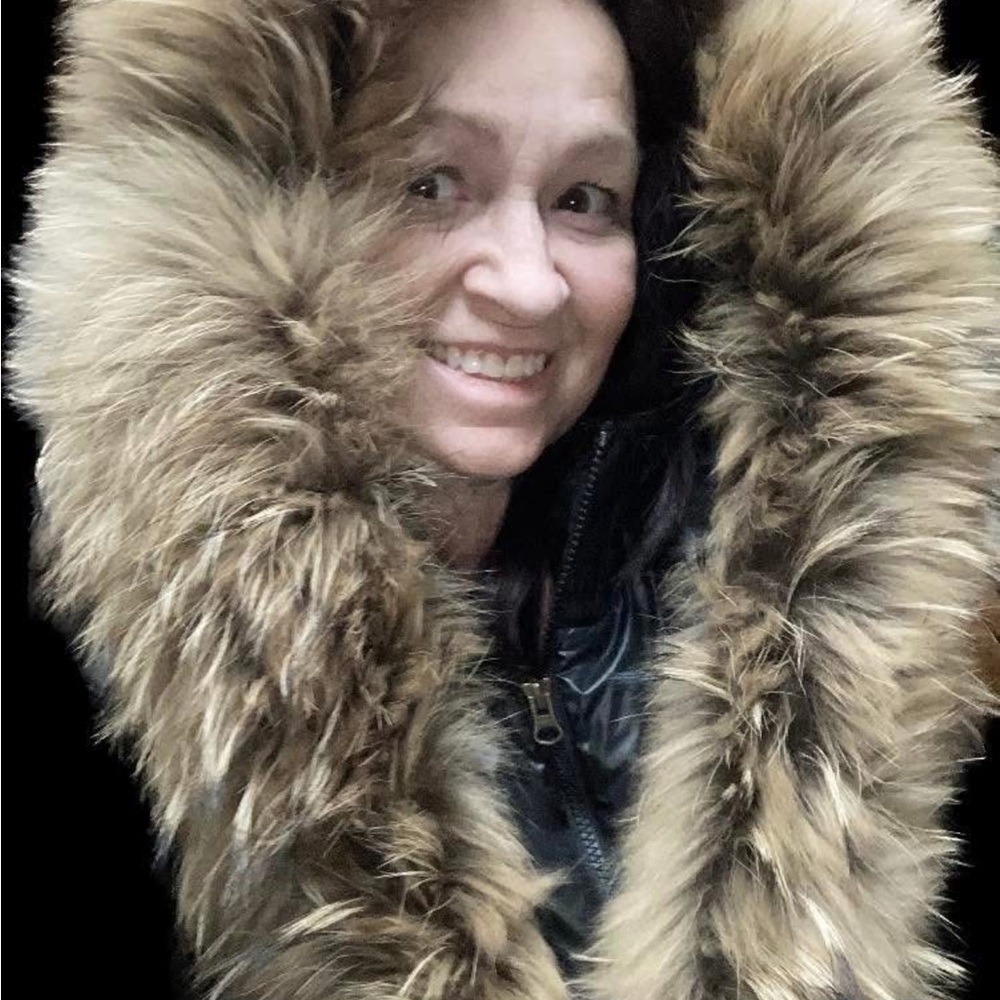Mackage Puffer Down Fur Hood 3/4 Length Coat in PRISTINE CONDITION JET BLACK